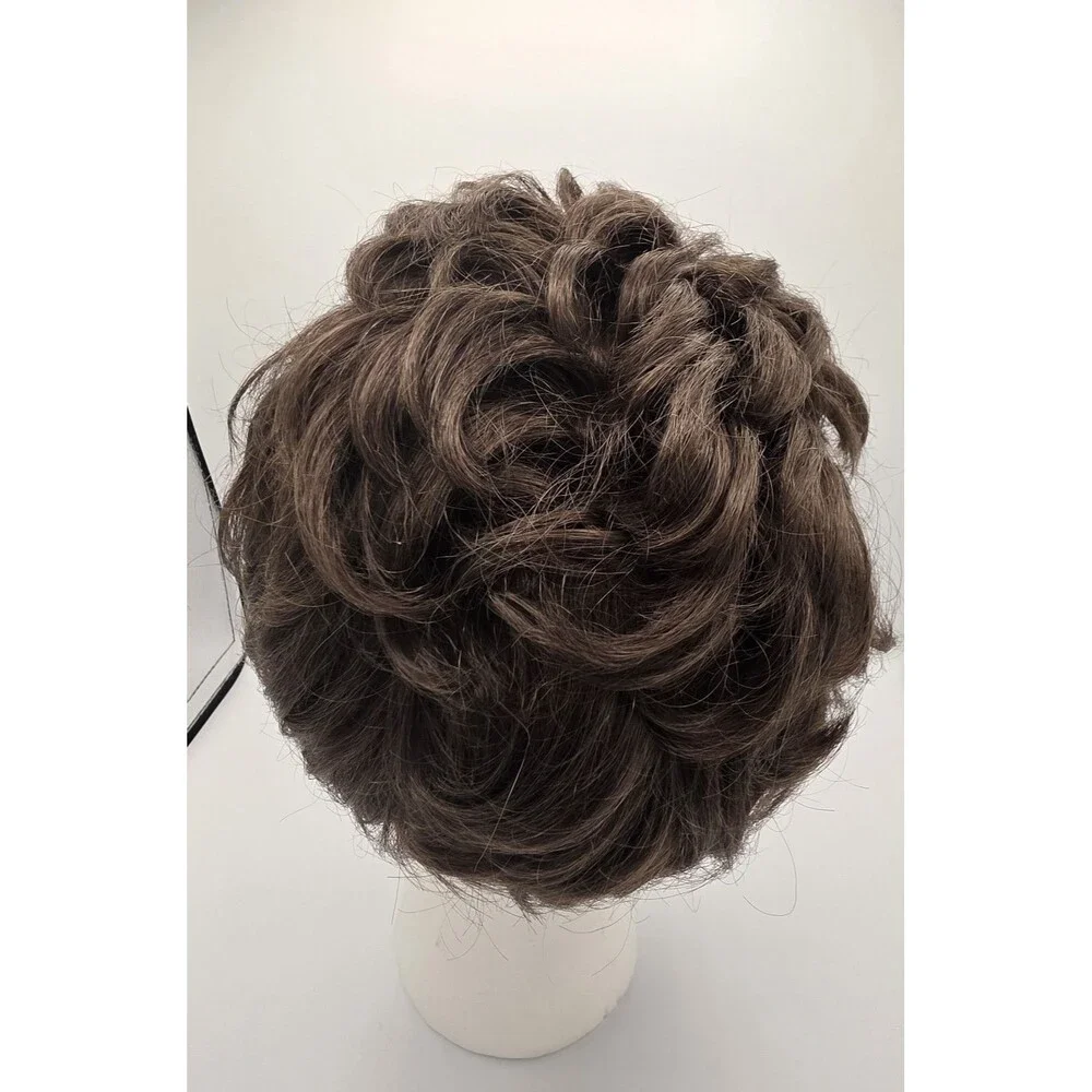 Vintage DYNEL 100% Modacrylic Wig Short Brown Curly‎ Style Hair Piece